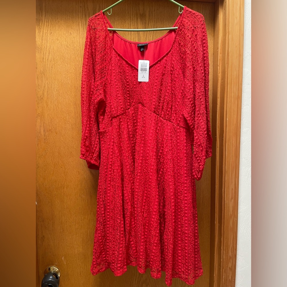 Torrid red dress size 3